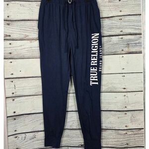 True Religion Mens Navy Lounge Jogger Pants Small